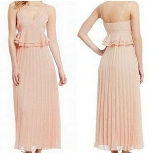 NWT Gianni Bini Blush Pink Polka Dot  NWT Maxi Dress Size: 4